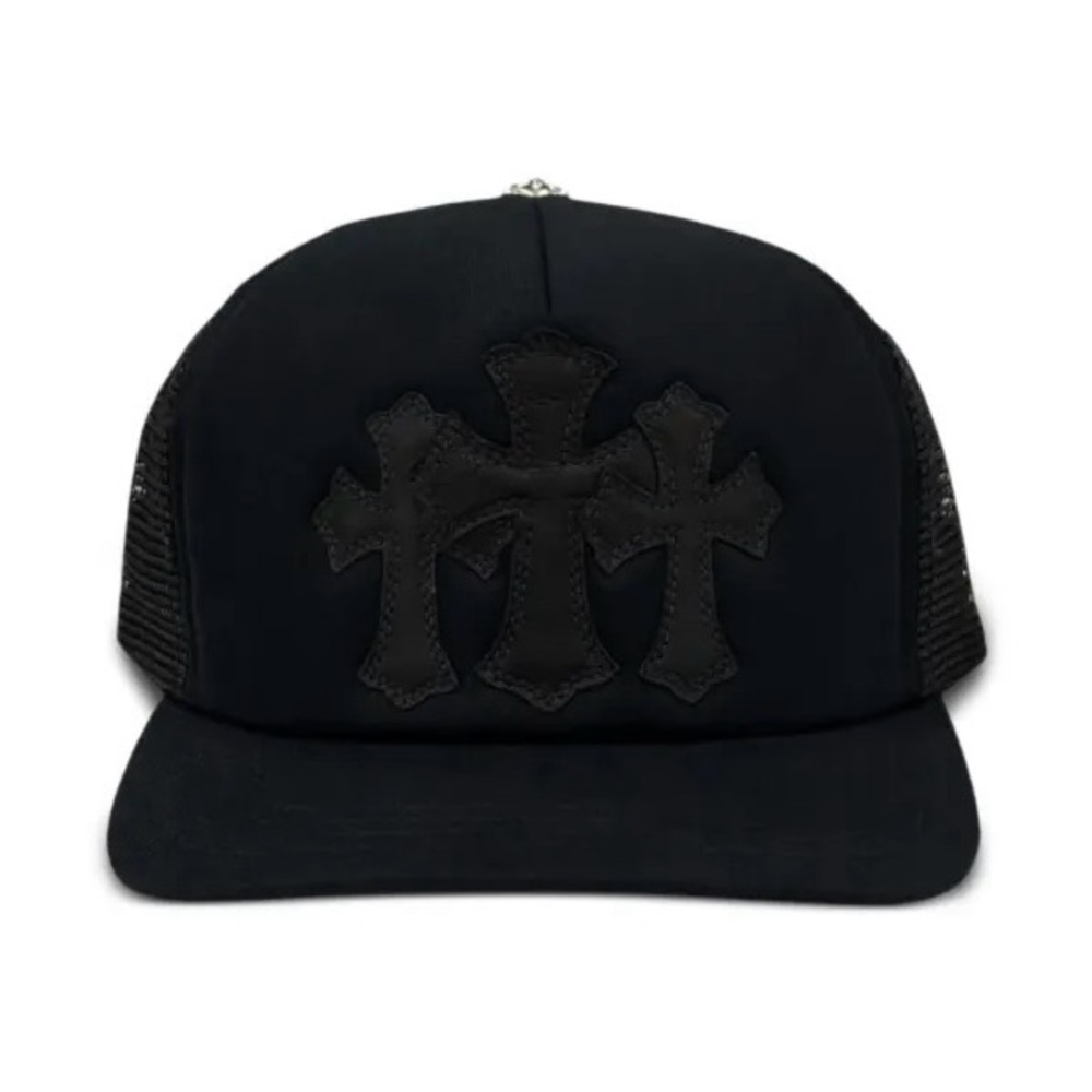 Rare Chrome Hearts Triple Cross Cemetery Trucker Hat